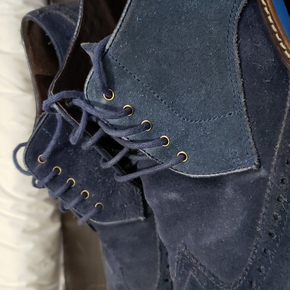 Cole Haan Blue Suede Wingtips. - Picture 6 of 6